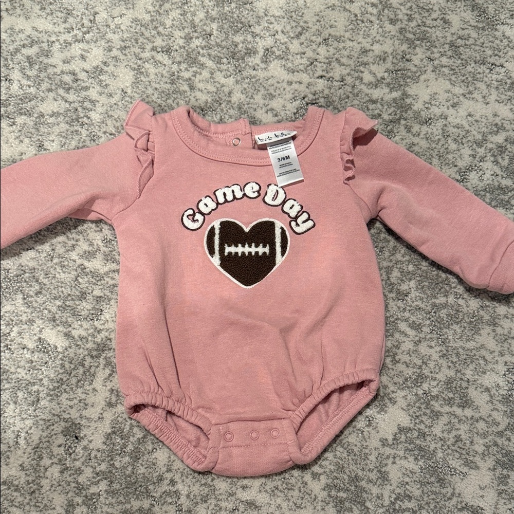 Adorable Pink Game Day Bodysuit